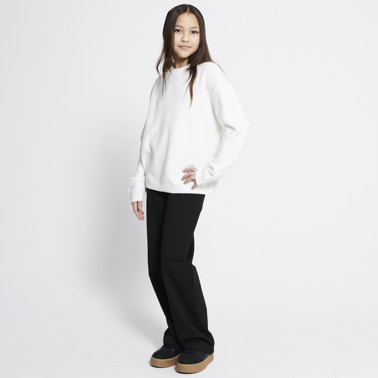 Basic knit sweater "Signe star" Off white